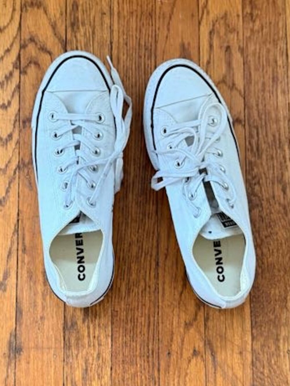 White Platform Converse Sneakers